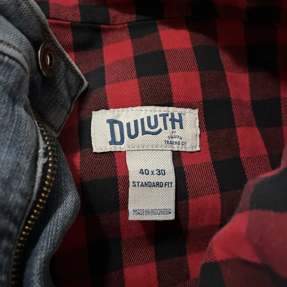 Duluth Trading Jeans Mens 40x30 Relaxed‎ Fit Flannel Lined Ballroom Double Flex